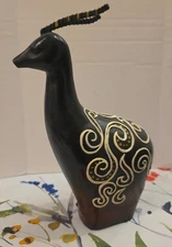 VTG Austin Productions Sculpture Stylized 11" Painted Figurine Antelope /Gazelle