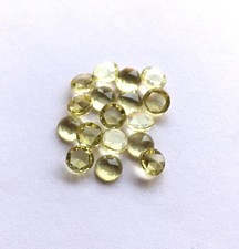 AAA Fabulous Round Rose Cut 5mm Lemon Quartz Loose Gemstone