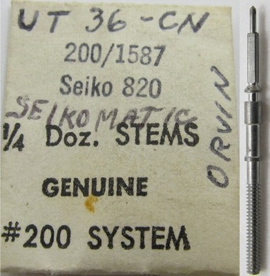 Seiko 820 UTC 36 ... watch part: one winding / setting stem tap 10 BF 200/ 1587