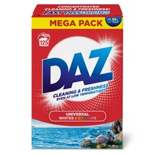 Daz Universal Laundry Detergent Washing Powder White & Colours 6.25 KG 125 Wash
