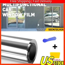 20"x10FT Uncut Window Roll Tint Film 50% VLT Silver For Car Home Office Glass US