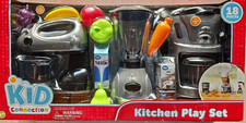 Kitchen Play Set 18 Pieces Light Mixing Applianace Action Kid Connection