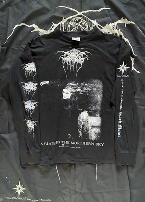 Darkthrone Vintage 90s A Blaze Longsleeve Mayhem Aske Bathory Emperor Venom Rare