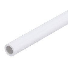 PVC Rigid Round Pipe 4mm ID 6mm OD 8" Length White, High Impact