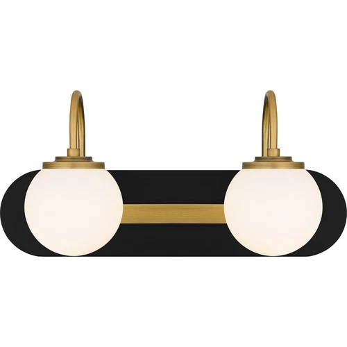 Quoizel DES8618 Desmond 2 Light 18"W Vanity Light - Black - Picture 1 of 7