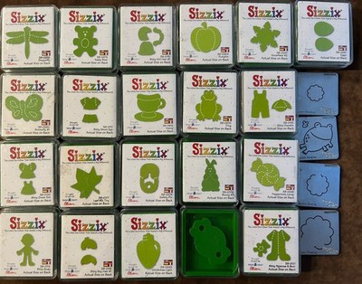 Sizzix Small Green Die-cutter Provo Craft Ellison Lot of 21 Preowned Mixed