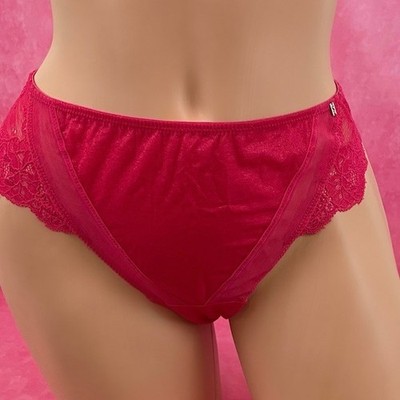 Scandale Panties Pink Shiny Lace Thong Bohemian Sissy Knickers Women's XL
