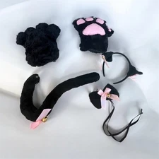 5-Piece Cat Cosplay Costume Set –  Gothic Neko Anime Role Play