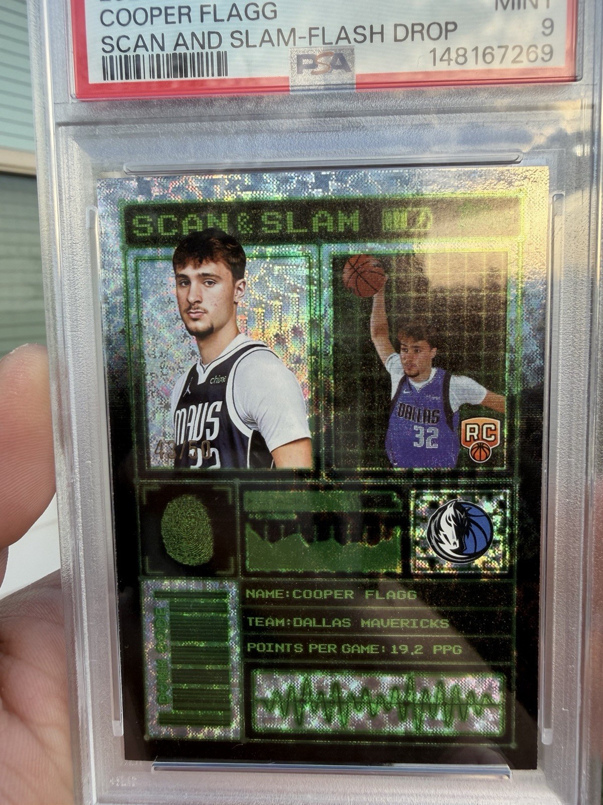 2025 Topps Cooper Flagg Scan And Slam 43/50 Flash Drop(POP 3) Nothing Less