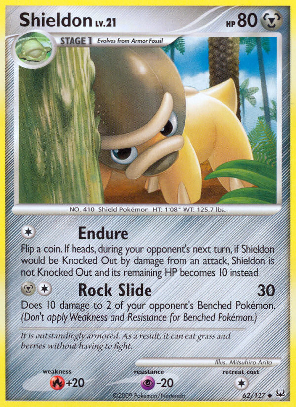 Shieldon (62/127) [Platinum: Base Set] Lightly Played Reverse Holofoil