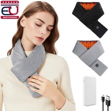 Rechargeable Heated Scarf Electric Heating Neck Warmer with 5000mAh Power Bank