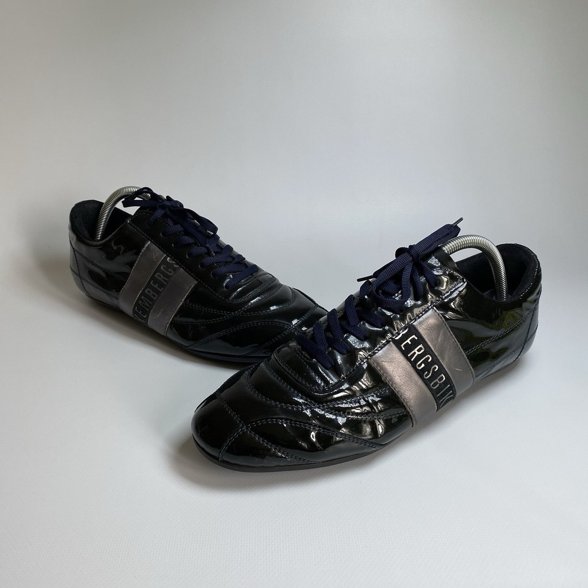 VINTAGE Dirk Bikkembergs Shoes Patent Black Leather Rare Size 43