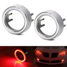 Red 40-smd Led Angel Eyes Halo Rings W Shroud For Fog Lights Retrofit Diy