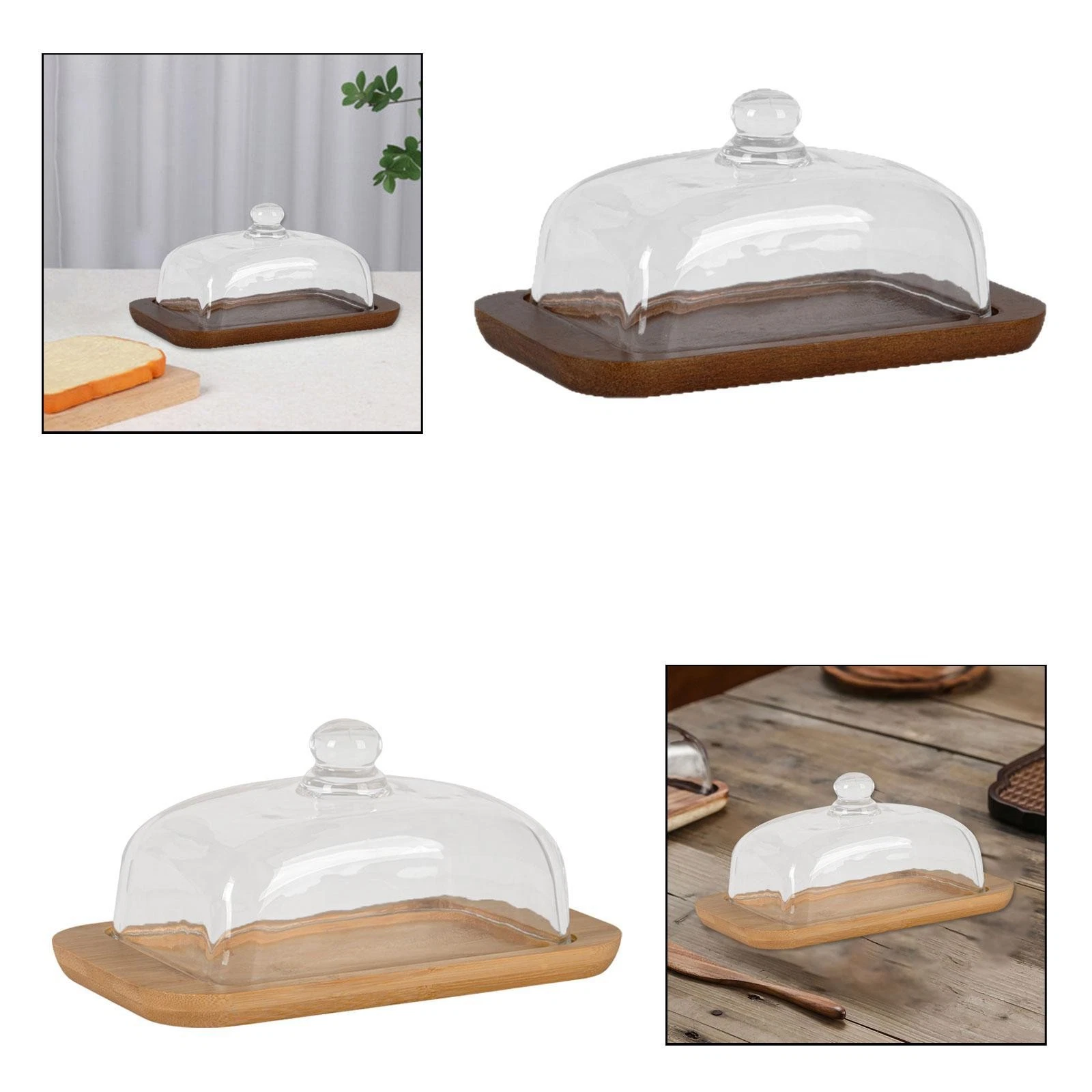 Butter Dish Appetizer Tray Lightweight for Bread and Toast Compact with Round