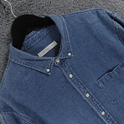 Outerknown Hemd Herren XL Blau Denim Chore Oi Polloi Worker Utility Western Jeans