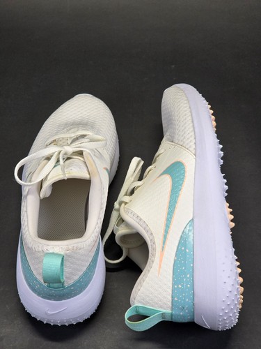 Nike Roshe G Ladies Spikeless Golf Shoe, White/Turquoise, Size 10 - Picture 15 of 17