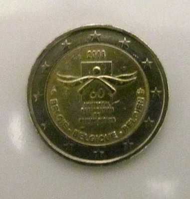 PIECE 2 euro BELGIQUE de 2008, 60 ans Universal déclaration of Human rights - Photo 1/2