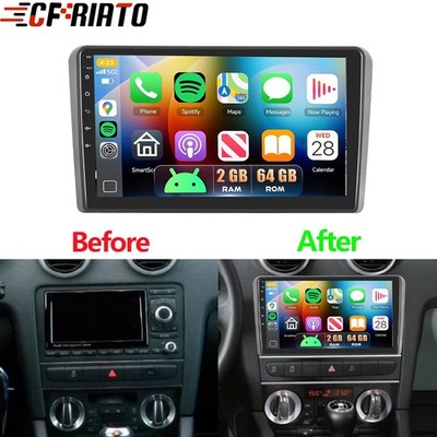 64GB Android 15 For Audi A3 S3 RS3 2006-2013 Apple Carplay Car Radio Stereo NAVI
