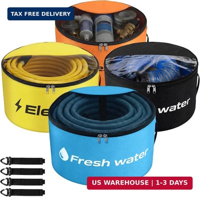 RV Sewer Hose Storage 4 Packs, Two-Way Zipper Closures and Visible Cover for RV