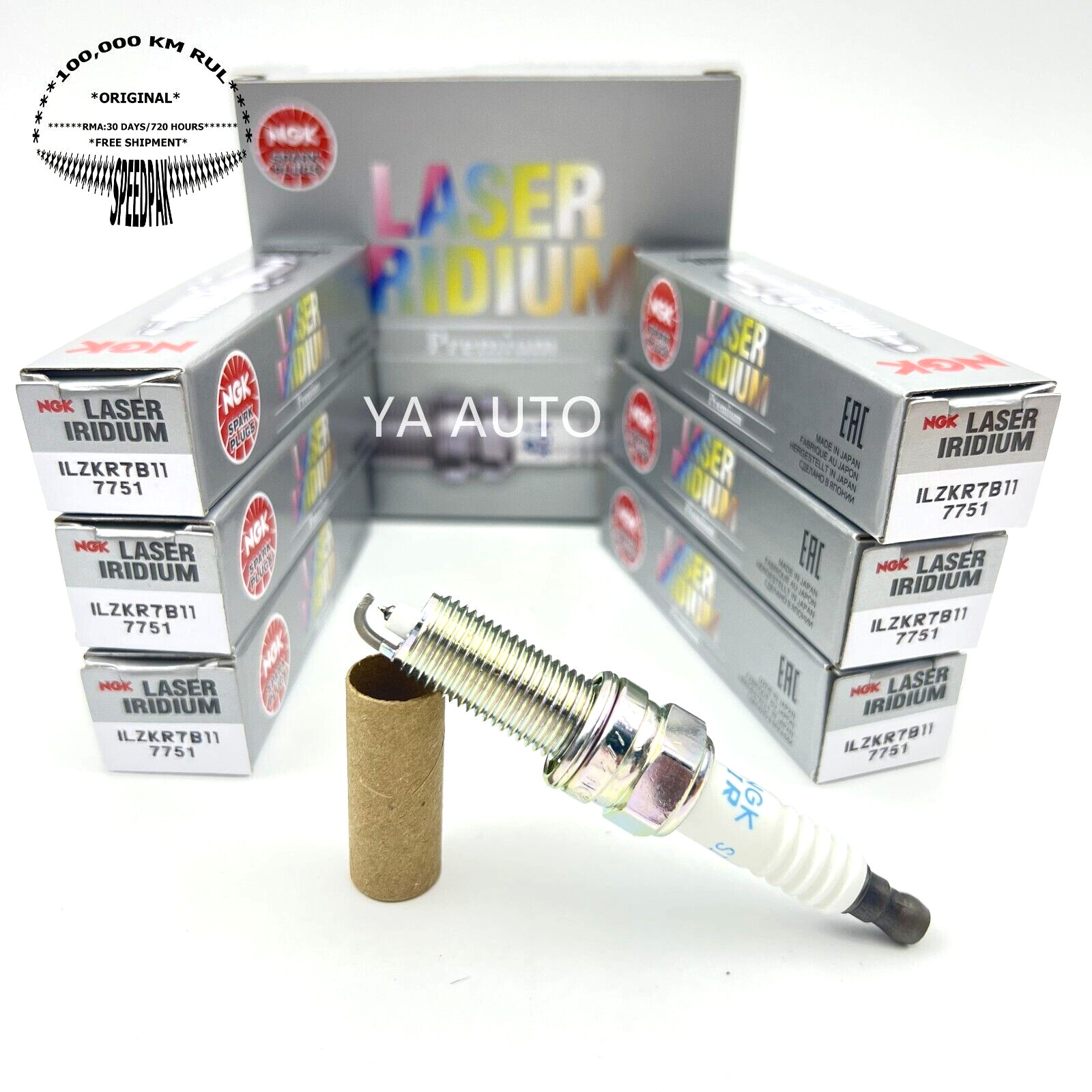 OEM Genuine 6X #12290-R70-A01 NGK Iridium Spark Plugs ILZKR7B11 For Honda