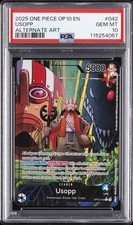 2025 ONE PIECE OP10-ROYAL BLOOD ALTERNATE ART #042 USOPP PSA 10