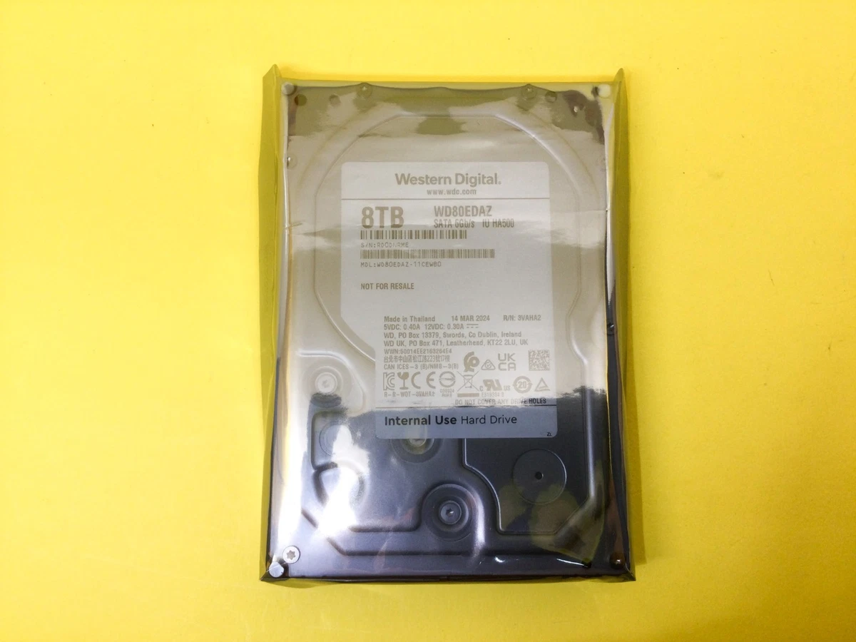 Western Digital Internal Hard Disk Drives 8 TB Storage Capacity