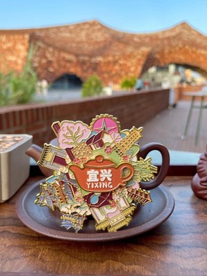 Yixing Fridge Magnet Refrigerator Sticker Home Decor Metal China Souvenir Gift