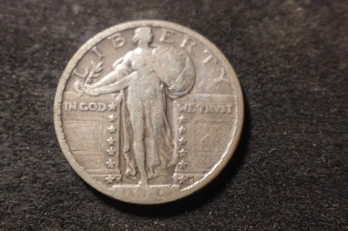 1924-S VF Full Shield Standing Liberty Quarter Nice Coin AR #1