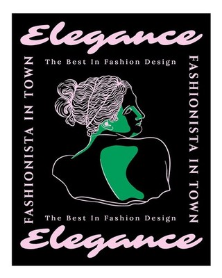 Chic Fashion Eleganz Wandkunst Moderne Grafik Anspruchsvolle Figur Wal