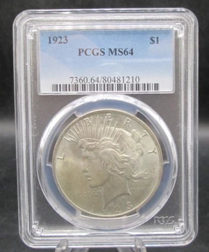 1923 PEACE DOLLAR PCGS MS 64 *