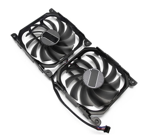 Pair Fans Cooler Fan For INNO3D GTX 1070TI 1080 X2 VGA GPU Card Fans CF-12915S - Picture 4 of 12