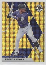 2021 Panini Mosaic Reactive Yellow Mosaic Prizm Trevor Story #195 0q3
