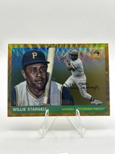 Willie Stargell 2025 Topps Chrome Platinum Gold Wave 50/50 #421 Pirates