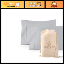 Set of 2 King Pillowcases, 100 Egyptian Cotton, Silky Soft Sateen, Hair  Skin