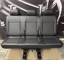 Genuine VW T6 Transporter Rear Triple Kombi Seat In Black Full Leather Model