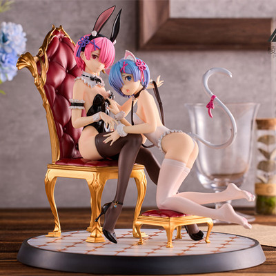 Prism Studio Bunny Girl Rem Resin Statue Ram Model 1/7 Scale Anime In Stock