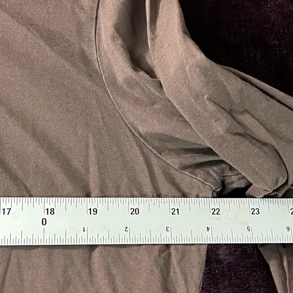 Top LL Bean para mujer XL marrón cuello redondo manga larga elástico capa neutra Foto 4 de 4