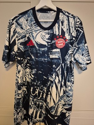 Bayern München L Training T-Shirt Pre Match - Night Indigo/Off White