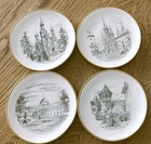 4 Vintage German Porcelain Coasters/ Mini Plates Scenes of Weisbaden — photo 1