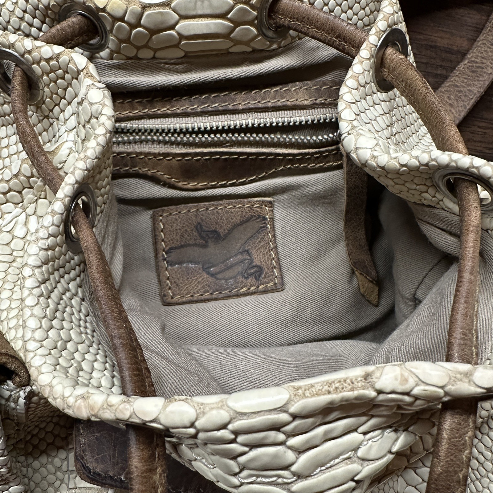 Freebird by Steven ‘Brett’ Backpack white python leather HARD TO FIND!!!