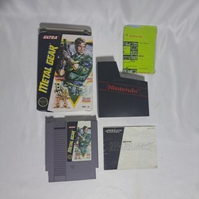 Metal Gear Rev A per NES 1988 Scatola Cartuccia Manuale Manica Mappa