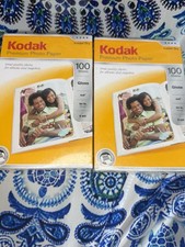 2 Pack Kodak Premium Photo Paper 4x6" Glossy 100 Sheets Each - Free shipping