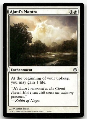 Ajani's Mantra #22 (LP) Duel Decks: Ajani vs. Nicol Bolas DDH Magic MTG