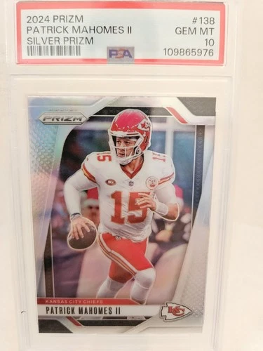 2024 Panini Patrick Mahomes II #138 Silver Prizm PSA 10.