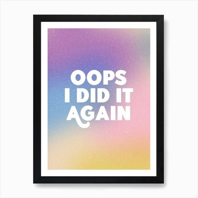 Oops I Did It Again, Britney Spears Framed Wall Art Poster Canvas Print Picture
