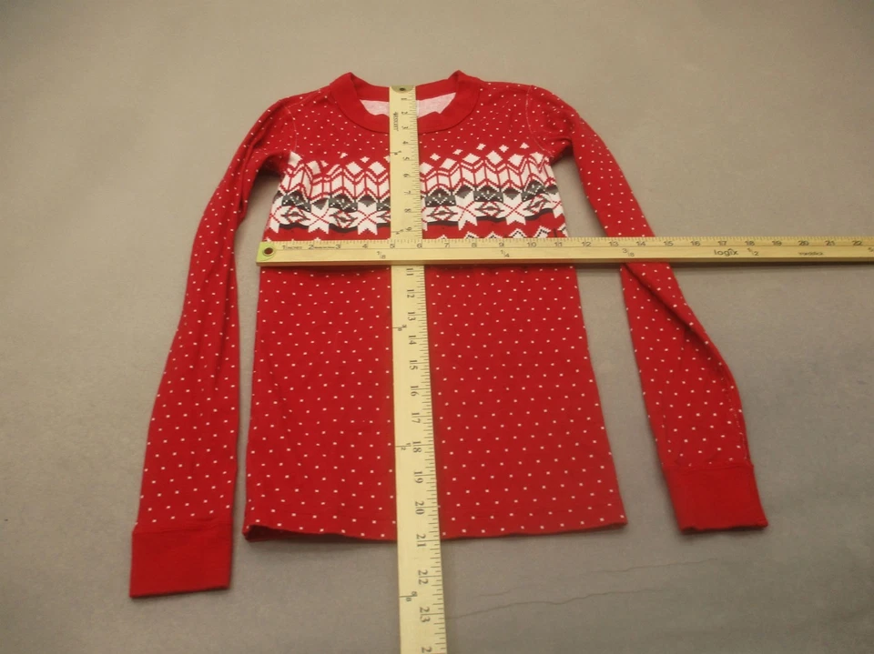 Top de pijama Hanna Andersson talla 10 niñas Navidad 100 % algodón orgánico 452 Foto 2 de 4