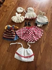 Six Piece Barbie Handmade Doll Clothes Dresses Lot Asst. 1980s Vintage Crochet
