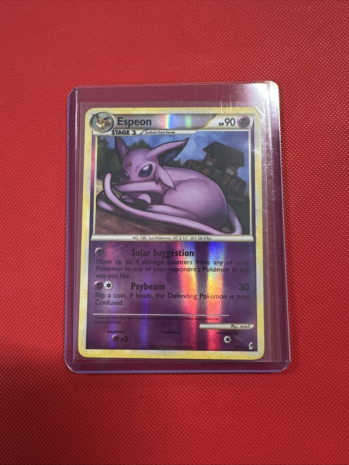 Pokemon Espeon 90 HP 4/95 Call of Legends Holo Rare Holo English 2011