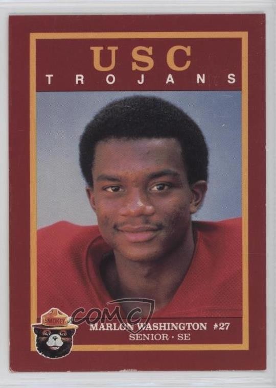 1989 Smokey Bear USC Trojans Marlon Washington 0q3