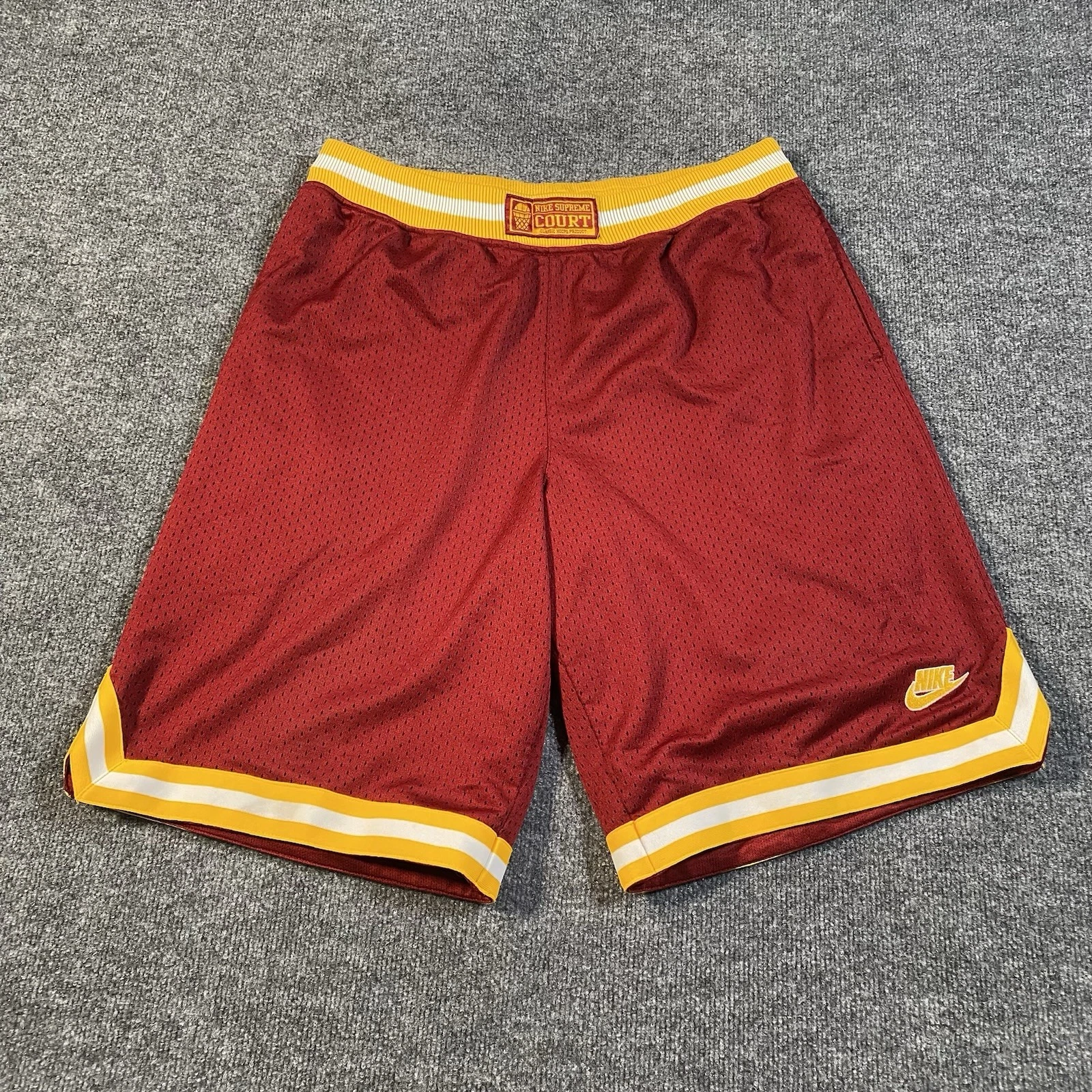 Short de basket baggy homme XL gris étiquette rétro vintage Y2K Nike Supreme Court